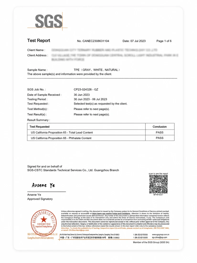 California Proposition 65 report reference preview